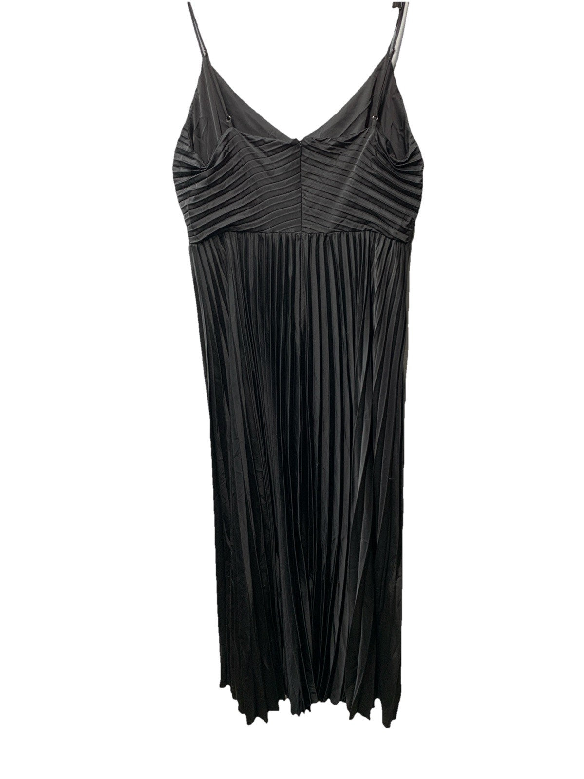Petal & Pup Naira Pleated Maxi Dress Sleeveless V-neck Evening Wedding Black 16