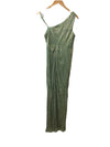 Adrianna Papell One Shoulder Pleated Draped Starburst Gown Greenslate Size 4