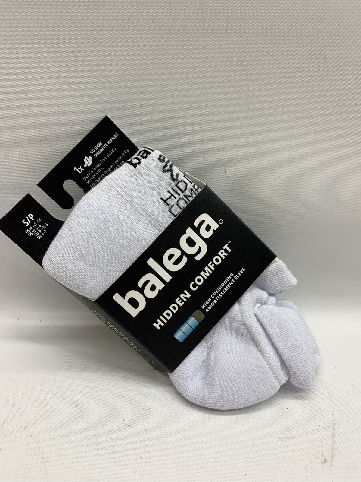 Balega Hidden Comfort Performance No Show Running Socks High Cushioning White