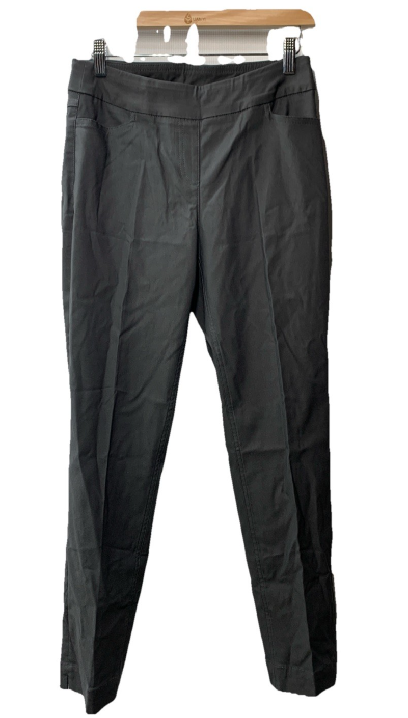 SLIM-SATION Women's Misses Ankle Long Pant Pull-on Pockets Size 2 Black M30719PM