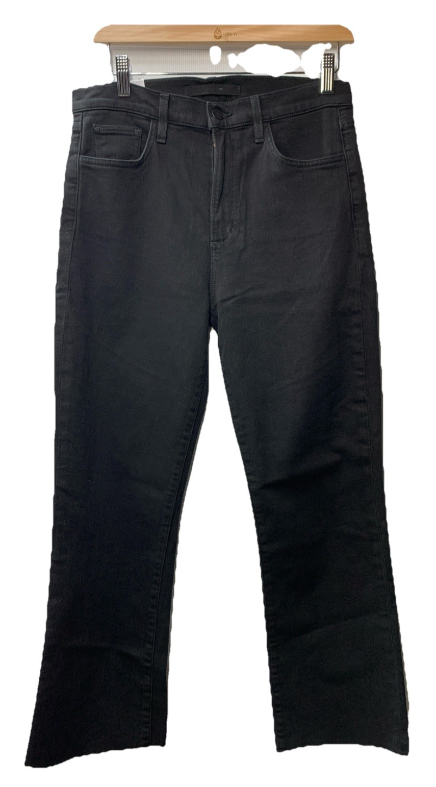 Joe's Jeans Women's The Callie Boot W/Raw Hem Size 29 Black Belt-loop DP2BLK5217