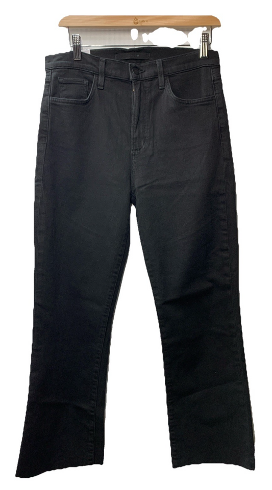 Joe's Jeans Women's The Callie Boot W/Raw Hem Size 29 Black Belt-loop DP2BLK5217