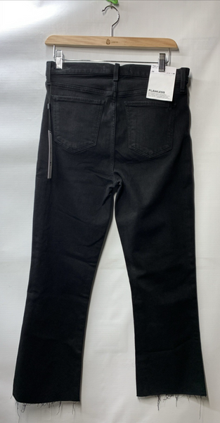 Joe's Jeans Women's The Callie Boot W/Raw Hem Size 29 Black Belt-loop DP2BLK5217