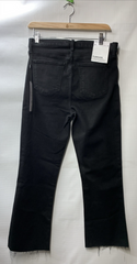 Joe's Jeans Women's The Callie Boot W/Raw Hem Size 29 Black Belt-loop DP2BLK5217