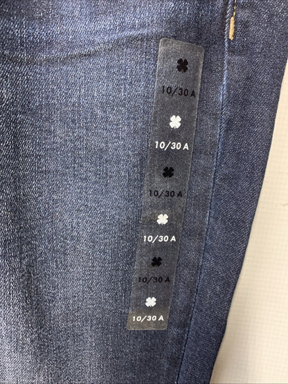 Lucky Brand Women's Dark Blue Mid Rise Straight Jeans Size 10/30A Long Pants