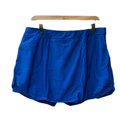 Hanna Nikole Womens Plus Size High Waisted Bathing Swim Suit Skirt Size 18W Blue