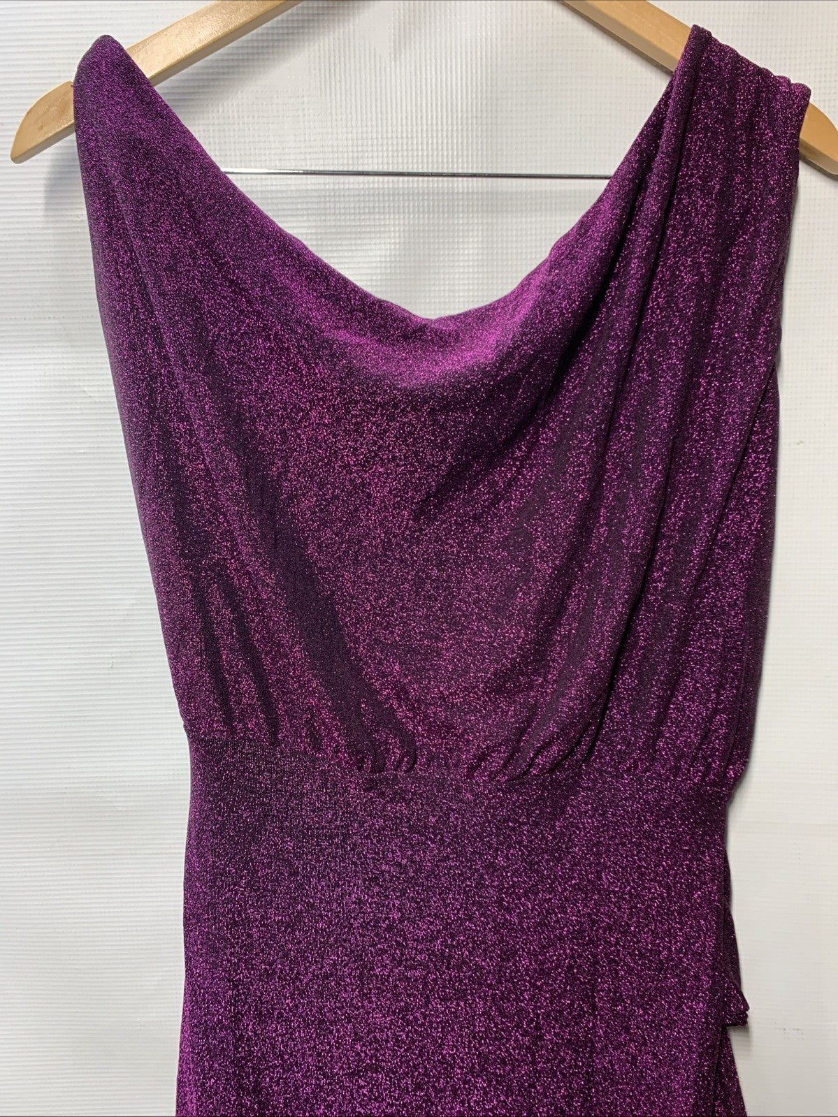Petal & Pup Womens Santiago Off Shoulder Midi Party Cocktail Dress Medium Purple