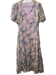 ASTR The Label Women's Jannika Dress Floral Cocktail Evening Short Sleeve Small