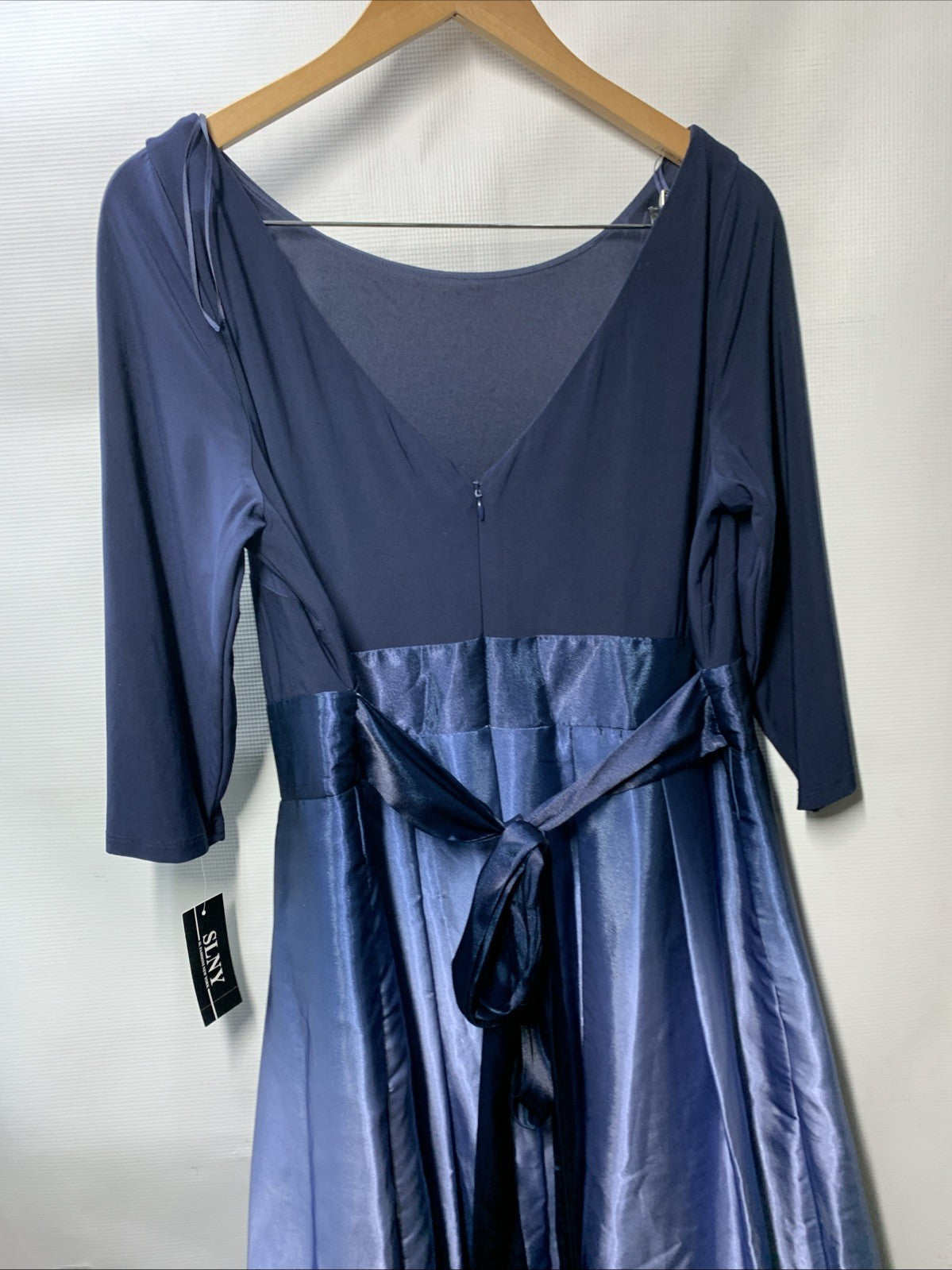 SL Fashion Women's Plus Size Satin Party Cocktail Dress with Pockets Size 14W