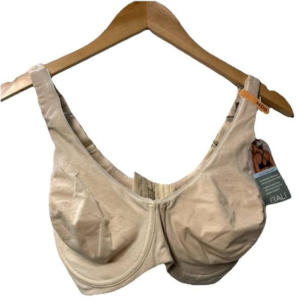 Bali DF8131 Cotton Collection 2-Ply Underwire Bra Lightly Lined Breathable 36DD