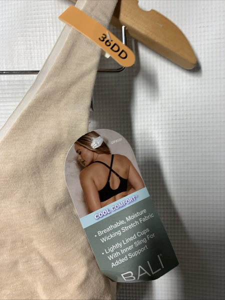 Bali DF8131 Cotton Collection 2-Ply Underwire Bra Lightly Lined Breathable 36DD