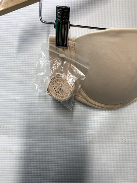 Vanity Fair Women Beauty Back Smoothing Strapless Bra Beige Underwired Size 34B