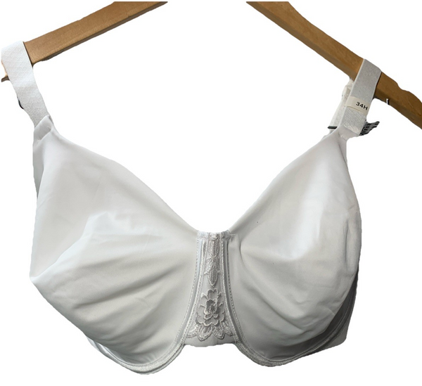 Vanity Fair Beauty Back Smoothing Full Figure Minimizer Bra 76080 Size 34H White