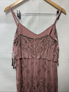 Adrianna Papell Women's Long Beaded Blouson Gown Cocktail Sleeveless Size 4