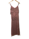 Adrianna Papell Women's Long Beaded Blouson Gown Cocktail Sleeveless Size 4