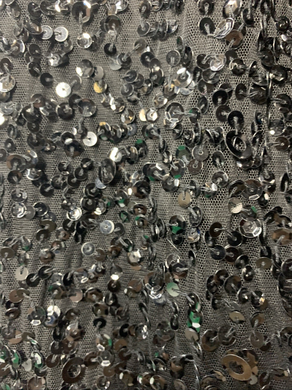 Adrianna Papell Womens Short Sleeve All Over Sequin Gown Scoop Back Black Size 8