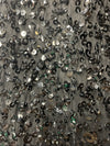 Adrianna Papell Womens Short Sleeve All Over Sequin Gown Scoop Back Black Size 8