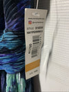 R&M Richards Long Crinkle Pleated Floral Dress Sleeveless 16W Navy/Periwinkle