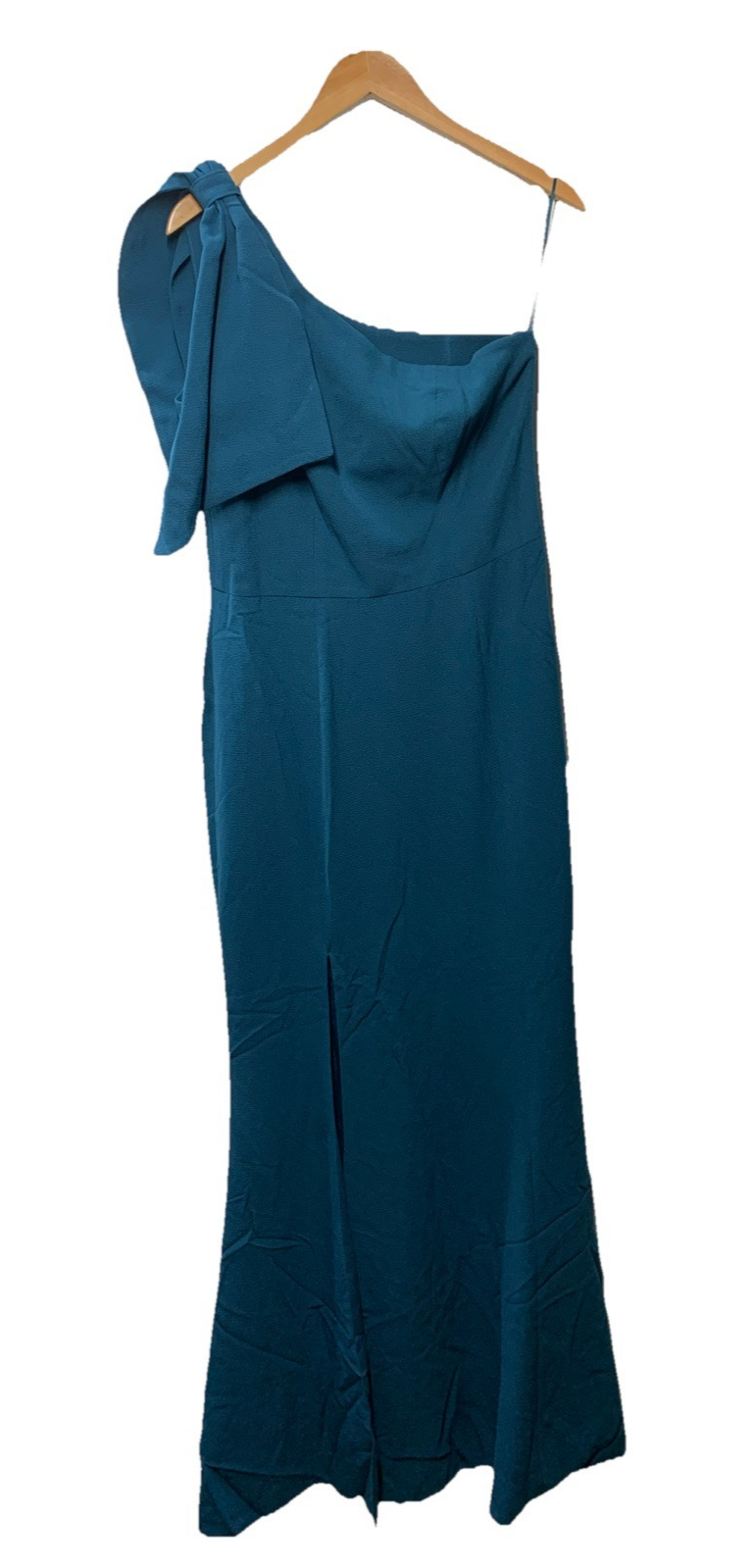 Dress the Population Women's Georgina One Shoulder Bow Trumpet Gown Size Large