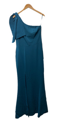 Dress the Population Women's Georgina One Shoulder Bow Trumpet Gown Size Large