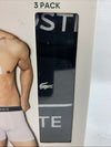 Lacoste Cotton Stretch Boxer Brief Underwear Soft Touch Breathable Size M 3 PACK