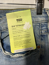 Levi's 514 Straight Jeans Gray Denim Stretch Logo Button Men's Distressed 32x29