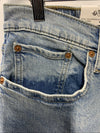 Levi's 514 Straight Jeans Gray Denim Stretch Logo Button Men's Distressed 32x29