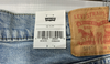 Levi's 514 Straight Jeans Gray Denim Stretch Logo Button Men's Distressed 32x29