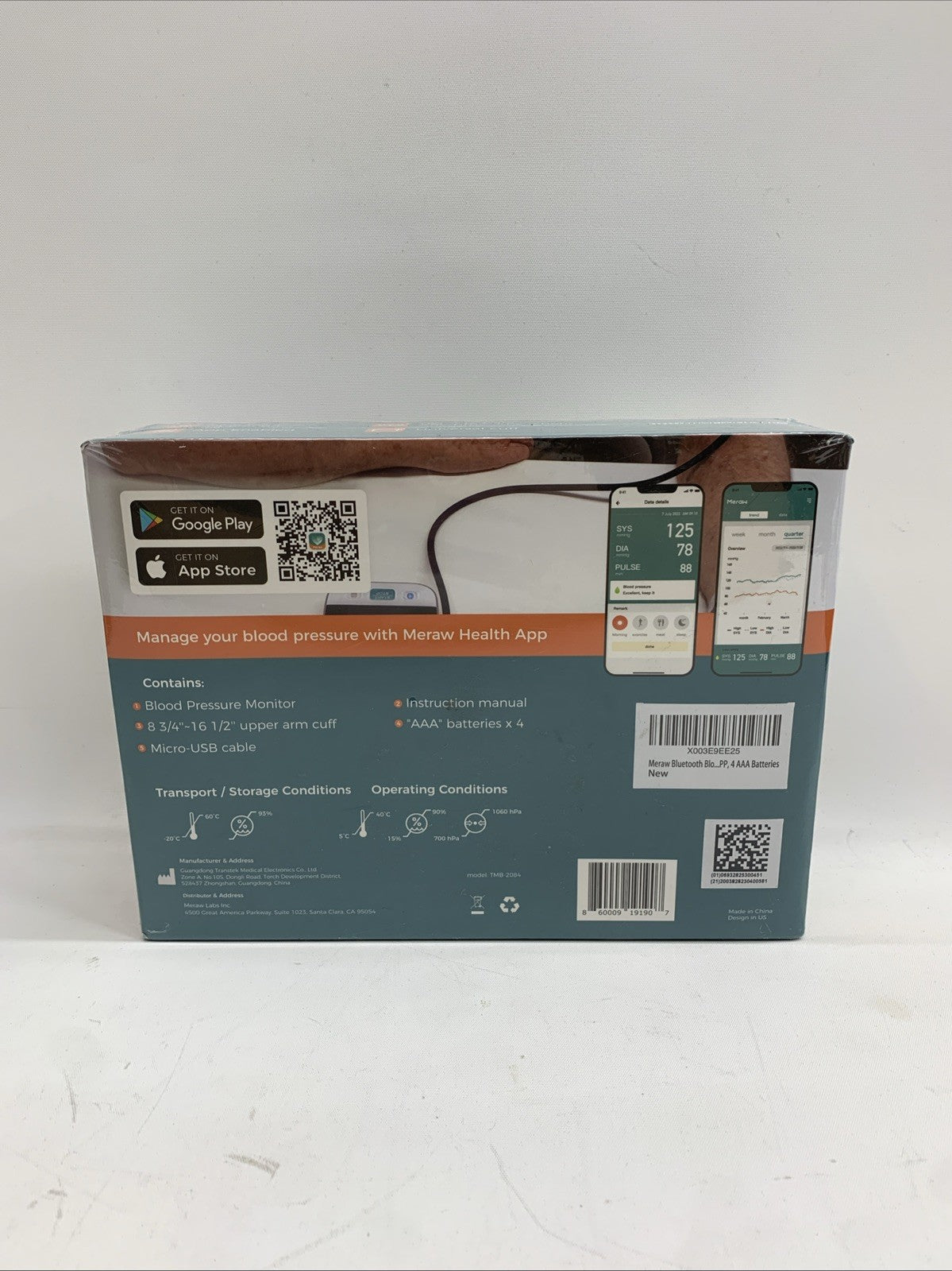 Meraw Blood Pressure Monitor Home Use Blood Pressure Cuff Digital Arm Blood