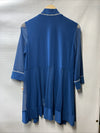 R&M Richards Women's Classic Pants 2 Piece Set 12P Blue 3024P Illusion Sleeves