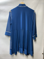 R&M Richards Women's Classic Pants 2 Piece Set 12P Blue 3024P Illusion Sleeves