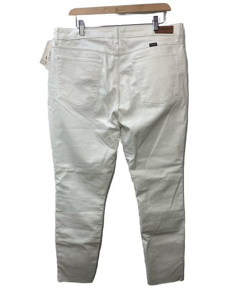 Wrangler Women's High Rise Unforgettable Skinny Jeans Pants White Size 18/34x28