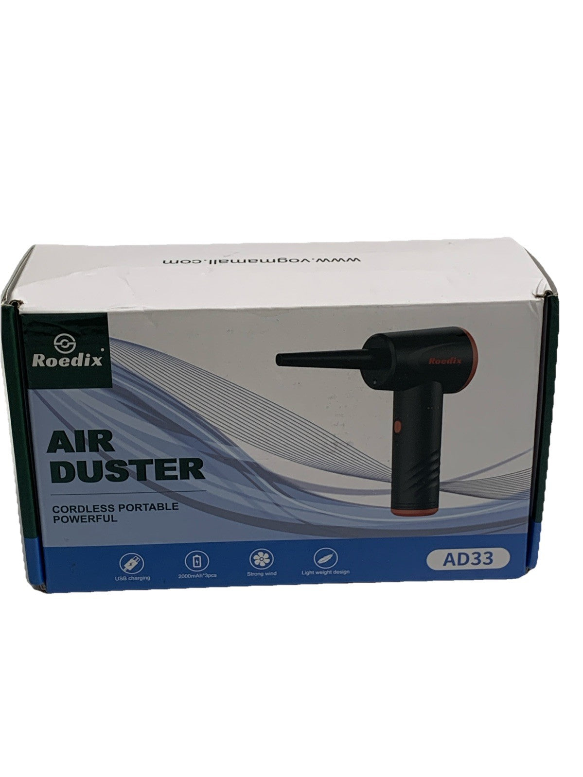 Compressed Air Duster 6000mAh Battery Electric Air Duster AD-33 Cordless Portabl