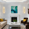 Natural Alabaster Wall Sconces Set of Two Spanish Marble Wall Light Cylinder Mod