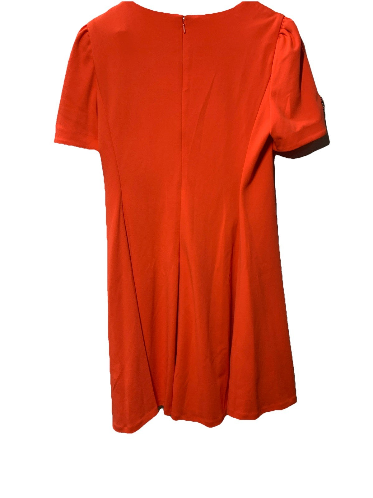 DKNY Women Trim Fit & Flare Dress Short Sleeve Casual with Button Sleeve Size 12
