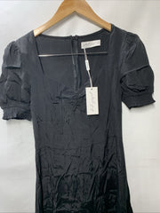 Petal and Pup Women's Franklin Dress Black Short Sleeve Sheer Dress Evening 4