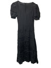 Petal and Pup Women's Franklin Dress Black Short Sleeve Sheer Dress Evening 4
