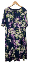 London Times T8077W Womens Empire Waist A-line Midi Wedding Guest Dress Size 20W