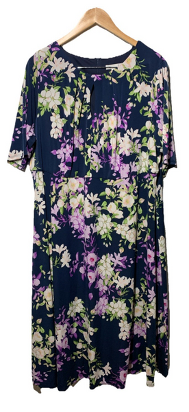 London Times T8077W Womens Empire Waist A-line Midi Wedding Guest Dress Size 20W