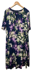 London Times T8077W Womens Empire Waist A-line Midi Wedding Guest Dress Size 20W