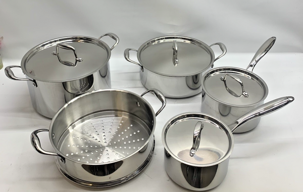 Umite Chef Stainless Steel Cookware Set, 5 Ply 14 Piece Stainless Steel Pot