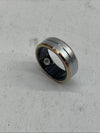Smart Ring Wearable Fitness Ring Health Tracker Sleep Silver/Gold Border Size 9