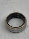 Smart Ring Wearable Fitness Ring Health Tracker Sleep Silver/Gold Border Size 9