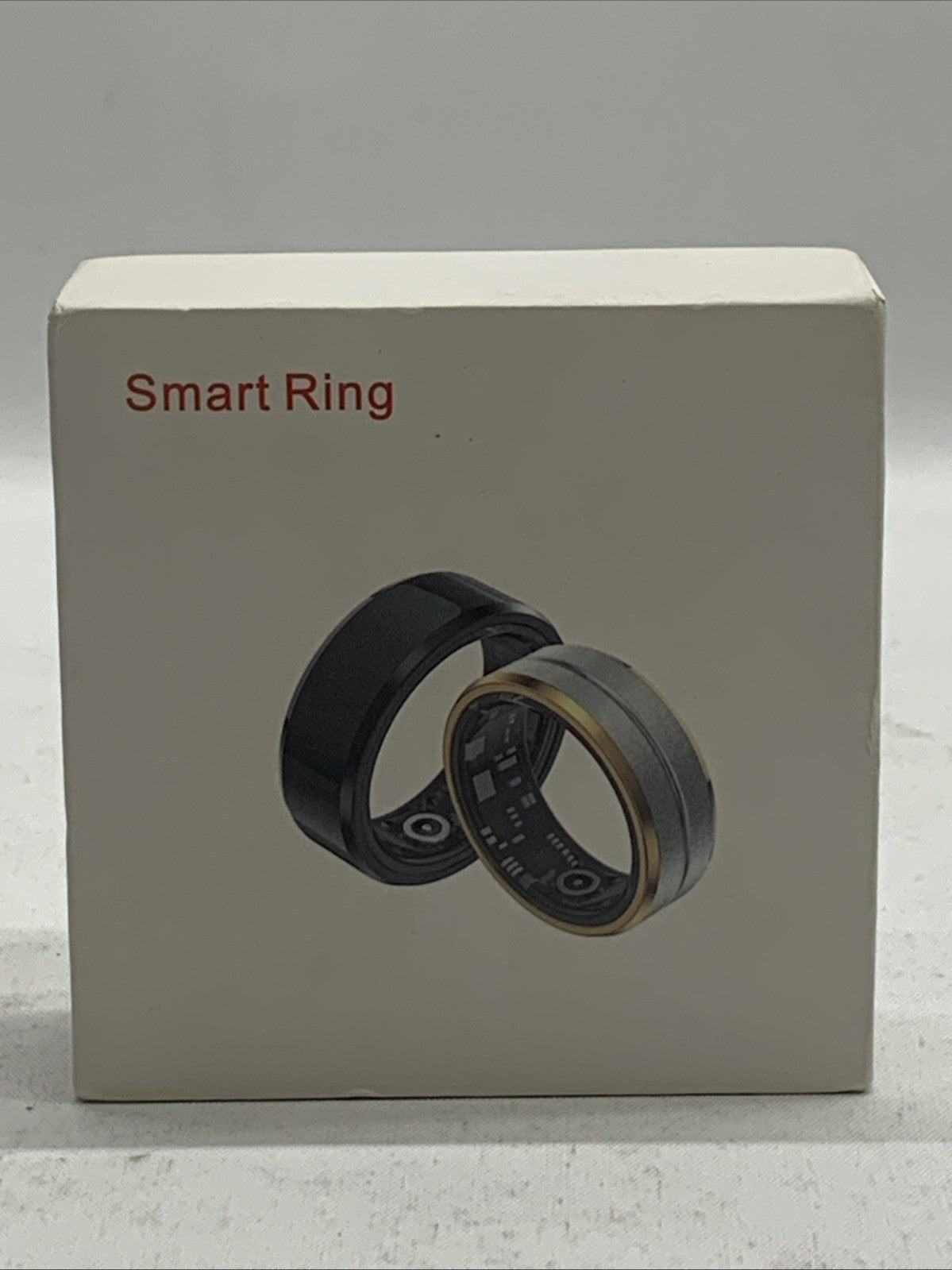 Smart Ring Wearable Fitness Ring Health Tracker Sleep Silver/Gold Border Size 9