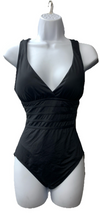 La Blanca Swimsuit Island Goddess Multi-Strap Cross-Back 1-Piece, Size 6, Black