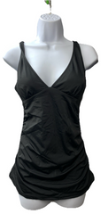 Amazon Essentials Tankini Swim Top Swimsuit Swimwear Costume Size S Black UPF50+