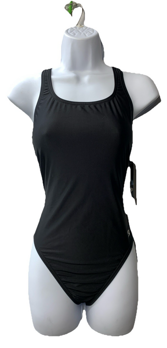 Speedo Women's Team Black One Piece Swimwear 10/36 Competition New Tags