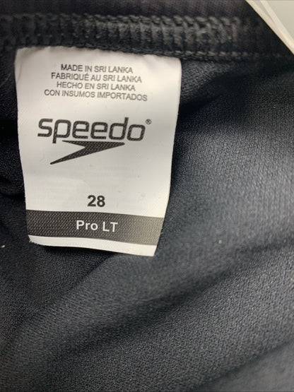Speedo Women's ProLT Super Pro One Piece Swimsuit Solid Black Size 28 Swimwear