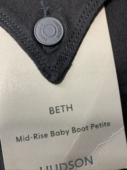 Hudson Jeans Women's Beth Mid-Rise Baby Boot Petite Jean Long Pants Size 27