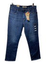 Levi's Women Premium 724 High Rise Straight Crop Jeans Long Pants w/Pockets 14